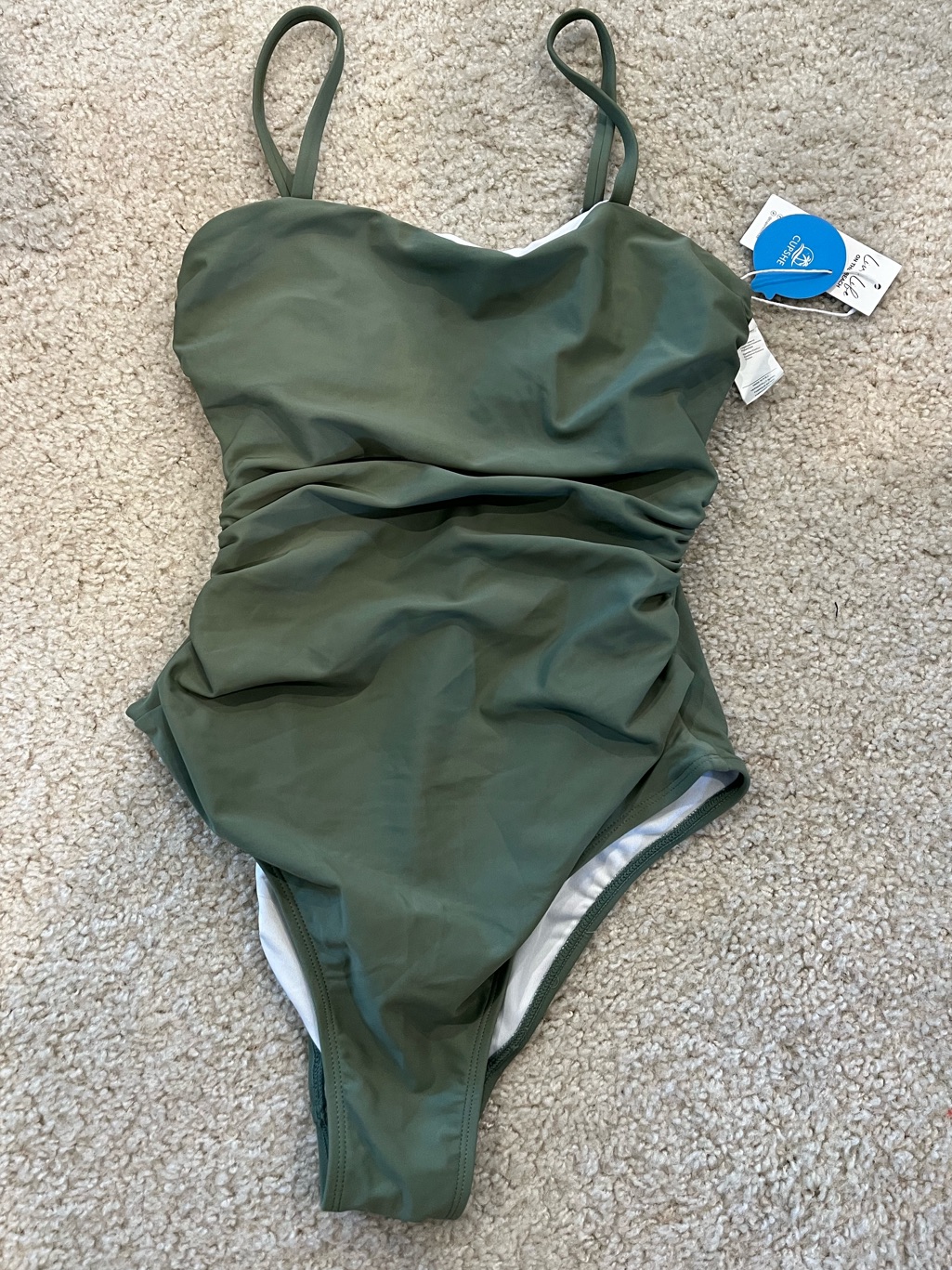 Cupshe Olive Green Swim One-Piece Nwt